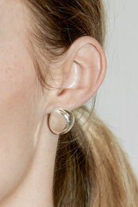 925 Organic Rounded Stud Earrings Sterling Silver Earrings MODU Atelier 