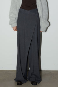 Asymmetrical Wrap Pants, Grey Pants MODU Atelier 