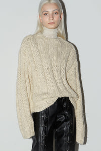 Chunky Knit Sweater, Beige Sweater MODU Atelier 