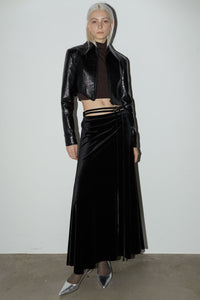 Double Belted Velvet Skirt Maxi Skirt MODU Atelier 