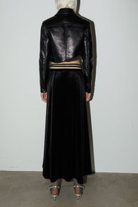 Double Belted Velvet Skirt Maxi Skirt MODU Atelier 