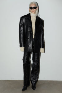 Lace Up Leather Pants Pants MODU Atelier 