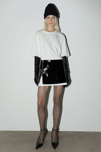 Patent Vegan Leather Micro Skirt, Black Mini Skirt MODU Atelier 