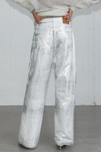 Silver Coated Cotton Pants Pants MODU Atelier 