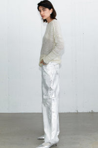 Silver Coated Cotton Pants Pants MODU Atelier 