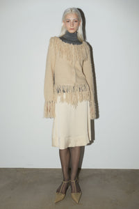 Tassel Knit Sweater, Beige Sweater MODU Atelier 