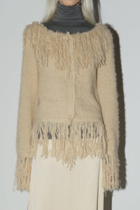 Tassel Knit Sweater, Beige Sweater MODU Atelier 