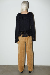 Tassel Knit Sweater, Black Sweater MODU Atelier 