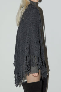 Tassel Poncho, Grey Cardigan MODU Atelier 