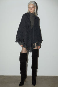 Tassel Poncho, Grey Cardigan MODU Atelier 