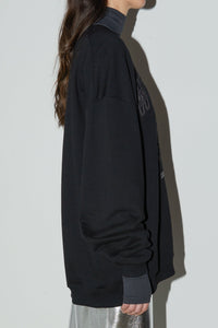 Wellness Oversized Crewneck, Black Knit Tops MODU Atelier 