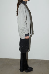 Wellness Oversized Crewneck, Grey Knit Tops MODU Atelier 