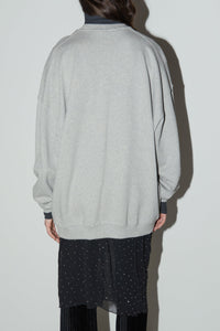 Wellness Oversized Crewneck, Grey Knit Tops MODU Atelier 