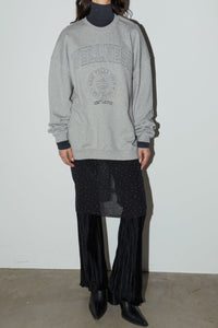 Wellness Oversized Crewneck, Grey Knit Tops MODU Atelier 
