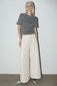 Wide Leg Boucle Pant, Cream Pants MODU Atelier 