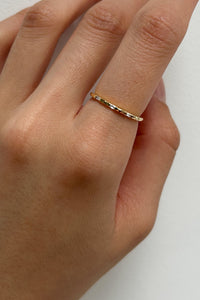925 3 Mini Cubic Rings, Gold Gold Plated Sterling Silver Ring MODU Atelier 