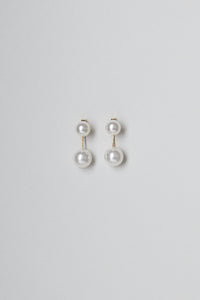 925 Back Drop Pearl Earring Gold Plated Sterling Silver Earrings MODU Atelier 