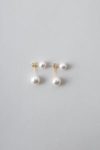 925 Back Drop Pearl Earring Gold Plated Sterling Silver Earrings MODU Atelier 