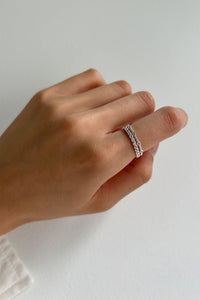 Modu Loc Rings 925 Beaded with Cubic Ring – MODU Atelier