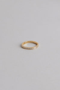 925 Cubic Band Ring, Gold Gold Plated Sterling Silver Ring MODU Atelier 