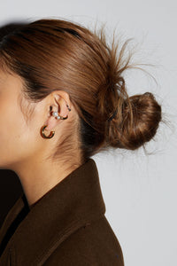 925 Double Pearl Thick Ear Cuff Gold Plated Sterling Silver Earrings MODU Atelier 