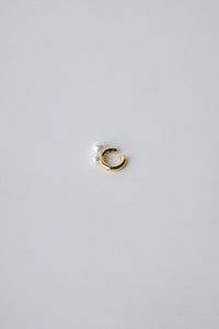 925 Double Pearl Thick Ear Cuff Gold Plated Sterling Silver Earrings MODU Atelier 