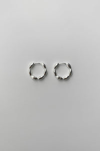 925 Flat Bubble Hoops Sterling Silver Earrings MODU Atelier 