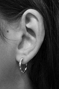 925 Flat Bubble Hoops Sterling Silver Earrings MODU Atelier 