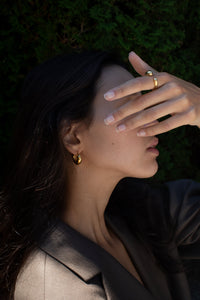 925 Huggie Ring Gold Plated Sterling Silver Ring MODU Atelier 