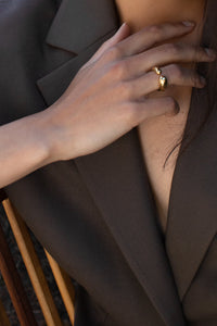 925 Huggie Ring Gold Plated Sterling Silver Ring MODU Atelier 