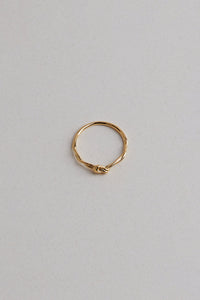 925 Knotted Twist Ring, Gold Gold Plated Sterling Silver Ring MODU Atelier 