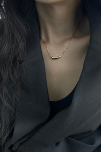 925 Longhorn Shape Pendant Necklace, Gold Gold Plated Sterling Silver Necklace MODU Atelier 