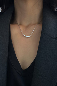 925 Longhorn Shape Pendant Necklace, Silver Sterling Silver Necklace MODU Atelier 