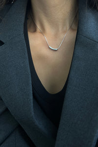 925 Longhorn Shape Pendant Necklace, Silver Sterling Silver Necklace MODU Atelier 