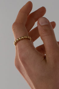 925 Mid Ball Ring Gold Plated Sterling Silver Ring MODU Atelier 