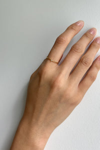 925 Mid Band Mini Stone Ring, Gold Gold Plated Sterling Silver Ring MODU Atelier 