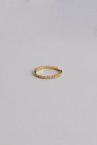 925 Mini Cubic Flower Ring, Gold Gold Plated Sterling Silver Ring MODU Atelier 