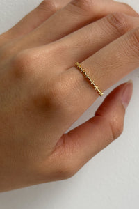 925 Mini Flower Oval Ring, Gold Gold Plated Sterling Silver Ring MODU Atelier 