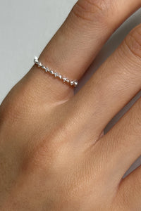 925 Mini Flower Oval Ring, Silver Sterling Silver Ring MODU Atelier 