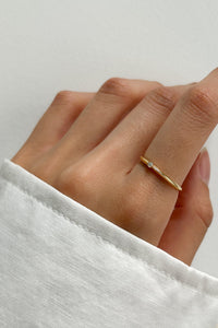 925 Mini Stone Ring, Gold Gold Plated Sterling Silver Ring MODU Atelier 