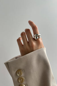 925 Organic Huggie Ring Sterling Silver Ring MODU Atelier 