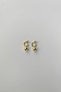 925 Sphere Mini Hoops Gold Plated Sterling Silver Earrings MODU Atelier 