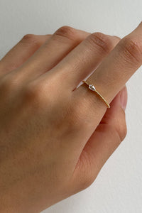 925 Teardrop Cubic Ring, Gold Gold Plated Sterling Silver Ring MODU Atelier 