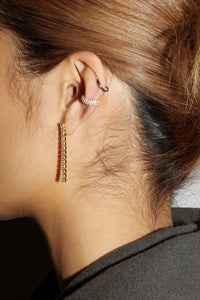 925 Thick Cubic Ear Cuff Gold Plated Sterling Silver Earrings MODU Atelier 