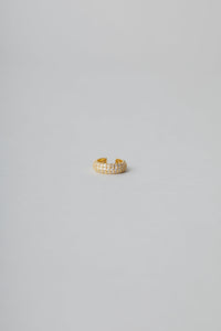 925 Thick Cubic Ear Cuff Gold Plated Sterling Silver Earrings MODU Atelier 