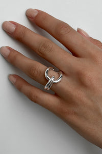 925 Thick Twisted Loop Ring Sterling Silver Ring MODU Atelier 