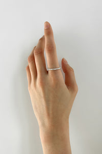 925 Thin Clear Stone Ring Sterling Silver Ring MODU Atelier 
