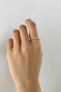 925 Thin Clear Stone Ring Sterling Silver Ring MODU Atelier 