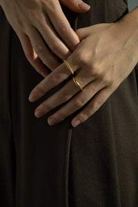 925 Thin Twist Ring Gold Plated Sterling Silver Ring MODU Atelier 
