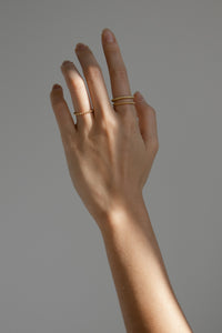 925 Thin Twist Ring Gold Plated Sterling Silver Ring MODU Atelier 